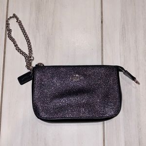 NWOT Sparkly Coach Wristlet/pouch